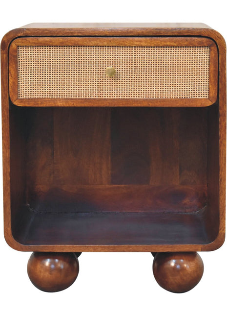 Chestnut Open Woven Bedside