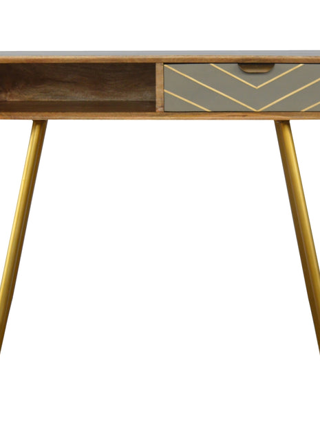 Cement Brass Writing Desk