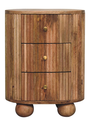Soba Ball 3 Drawer Bedside