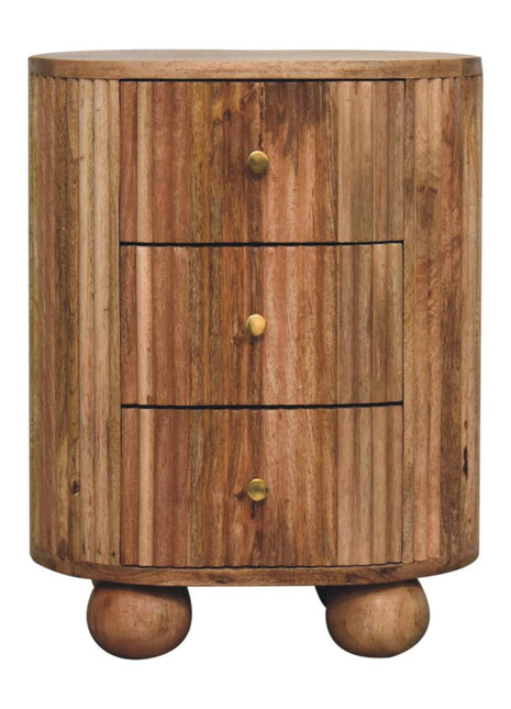 Soba Ball 3 Drawer Bedside