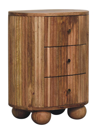 Soba Ball 3 Drawer Bedside