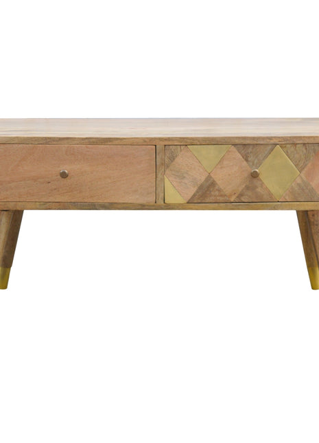 Oak-ish Gold Inlay Coffee Table