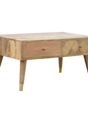 Oak-ish Gold Inlay Coffee Table