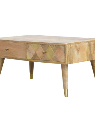 Oak-ish Gold Inlay Coffee Table