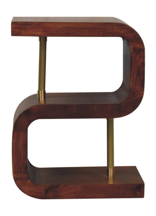 S-curve Brass Bedside