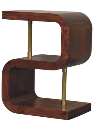 S-curve Brass Bedside