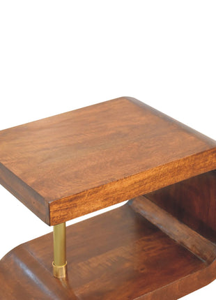 S-curve Brass Bedside