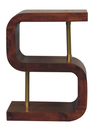 S-curve Brass Bedside