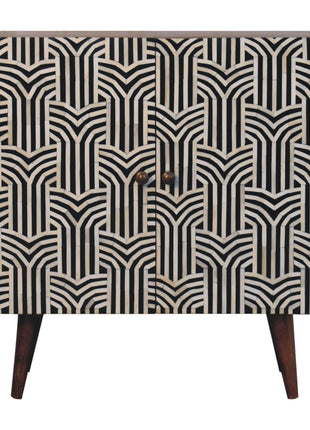 Honey Caramel Edessa Bone Inlay Cabinet