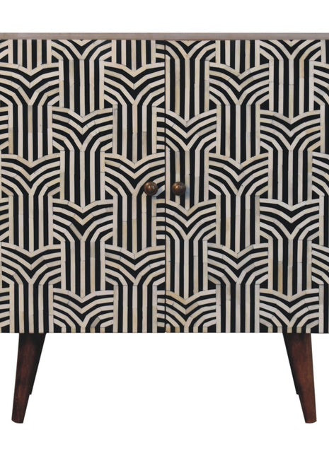 Honey Caramel Edessa Bone Inlay Cabinet