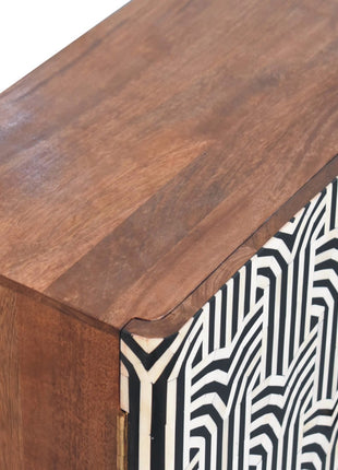 Honey Caramel Edessa Bone Inlay Cabinet