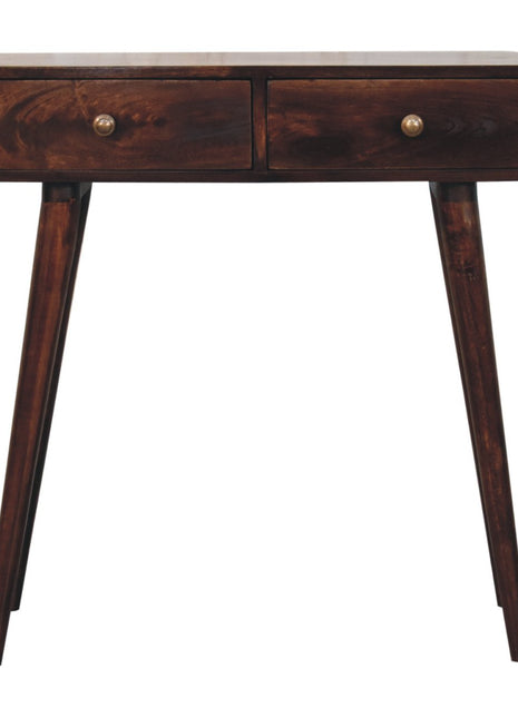 California Walnut Curved Hallway Table