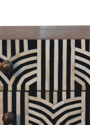 Honey Caramel Edessa Bone Inlay Bedside
