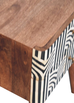 Honey Caramel Edessa Bone Inlay Bedside