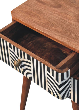 Honey Caramel Edessa Bone Inlay Bedside