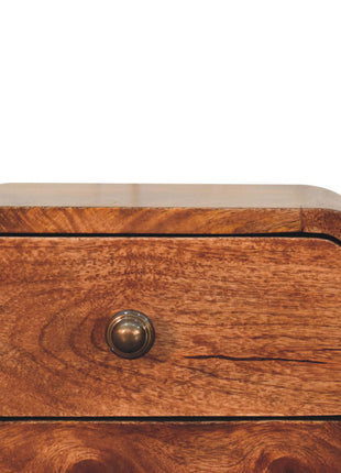 Mini Curved Honey Caramel Wall Mounted Bedside