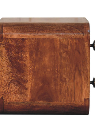 Mini Curved Honey Caramel Wall Mounted Bedside