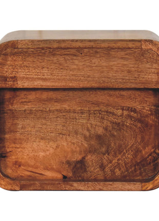Mini Curved Honey Caramel Wall Mounted Bedside