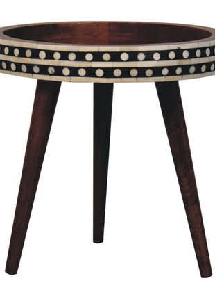 Honey Caramel Small Patterned Nordic Style End Table