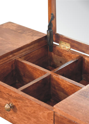 Honey Caramel Round Dressing Table