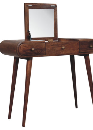 Honey Caramel Round Dressing Table