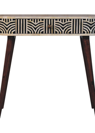 Honey Caramel Edessa Bone Inlay Console Table