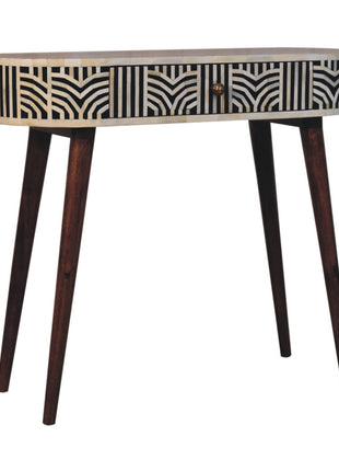 Honey Caramel Edessa Bone Inlay Console Table