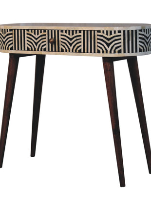 Honey Caramel Edessa Bone Inlay Console Table