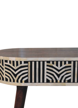 Honey Caramel Edessa Bone Inlay Console Table