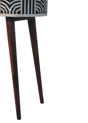 Honey Caramel Edessa Bone Inlay Console Table