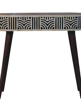 Honey Caramel Edessa Bone Inlay Console Table