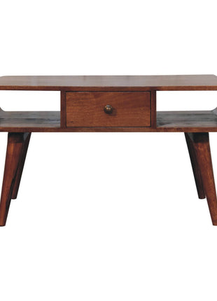 Curved Honey Caramel Coffee Table