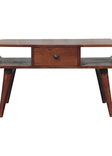 Curved Honey Caramel Coffee Table