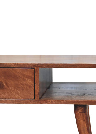 Curved Honey Caramel Coffee Table