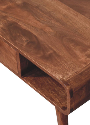 Curved Honey Caramel Coffee Table