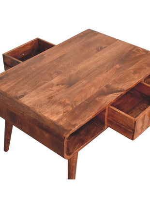 Curved Honey Caramel Coffee Table
