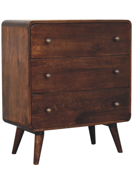 Curved California Walnut Chest