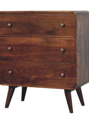 Curved California Walnut Chest