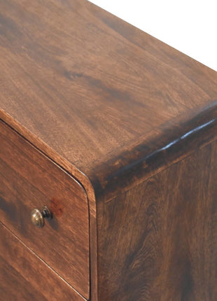 Curved California Walnut Chest