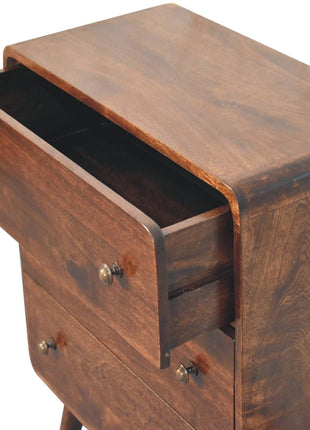 Curved California Walnut Chest