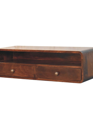 Floating California Walnut Open Console