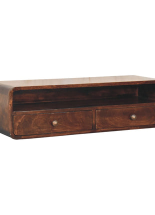 Floating California Walnut Open Console