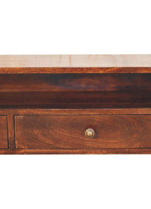 Floating California Walnut Open Console