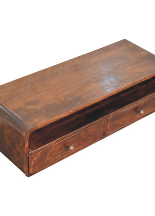 Floating California Walnut Open Console