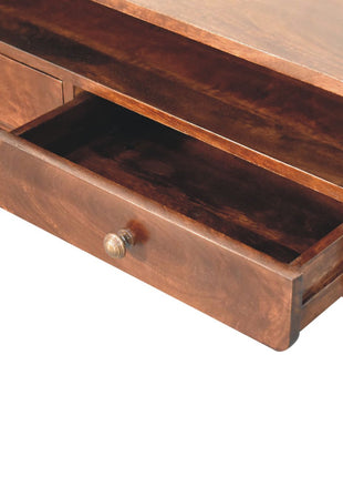 Floating California Walnut Open Console