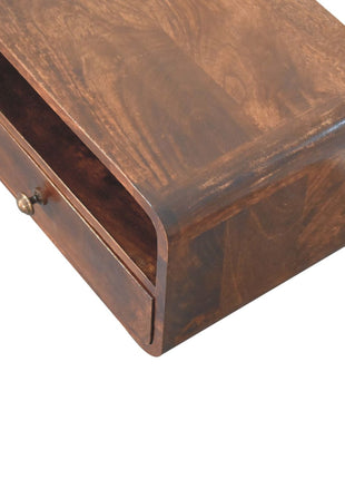 Floating California Walnut Open Console