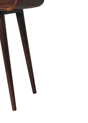 California Walnut Curved Edge Console Table