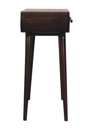 California Walnut Curved Edge Console Table
