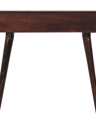 California Walnut Curved Edge Console Table