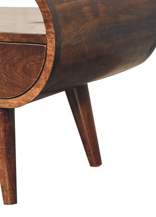 California Walnut Circular TV Stand